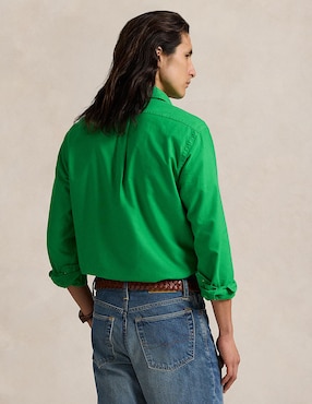 Camisa casual Polo Ralph Lauren de algodón manga larga para hombre
