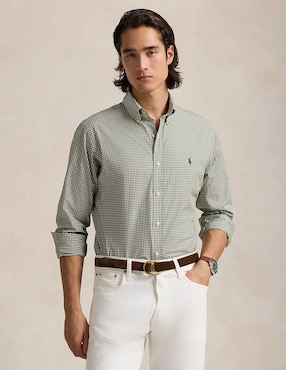Camisa casual Polo Ralph Lauren de algodón manga larga para hombre