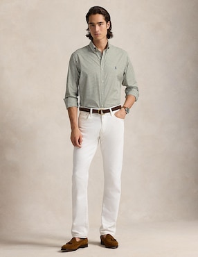 Camisa casual Polo Ralph Lauren de algodón manga larga para hombre