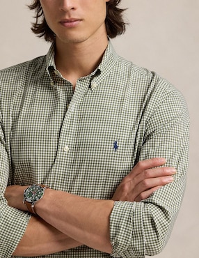 Camisa casual Polo Ralph Lauren de algodón manga larga para hombre