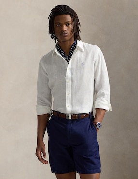 Camisa casual Polo Ralph Lauren de algodón manga larga para hombre