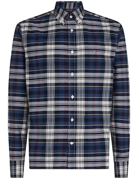 Camisa Casual Tommy Hilfiger De Algodón Manga Larga Para Hombre