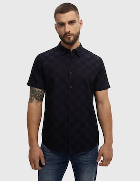 Camisa Formal Guess De Algodón Manga Larga Para Hombre