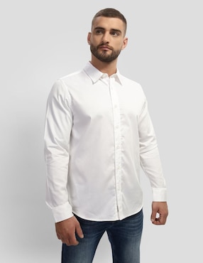 Camisa De Vestir GUESS De Algodón Manga Larga Para Hombre