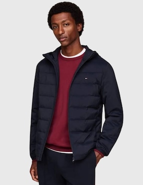 Chamarra Acolchada Tommy Hilfiger Impermeable Con Capucha Para Hombre