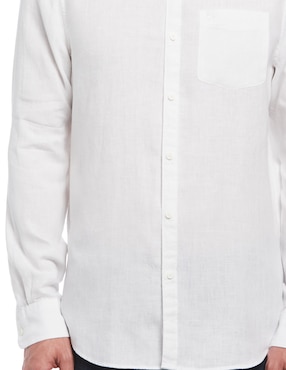 Camisa casual Original Penguin de lino manga larga para hombre