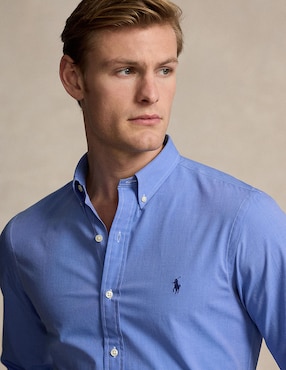 Camisa casual Polo Ralph Lauren de algodón manga larga para hombre