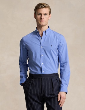 Camisa casual Polo Ralph Lauren de algodón manga larga para hombre