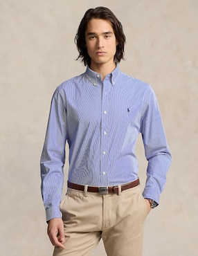 Camisa casual Polo Ralph Lauren de algodón manga larga para hombre