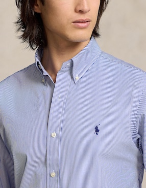 Camisa casual Polo Ralph Lauren de algodón manga larga para hombre