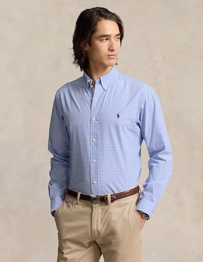 Camisa casual Polo Ralph Lauren de algodón manga larga para hombre