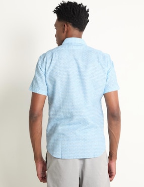 Camisa casual Scappino de algodón manga corta para hombre