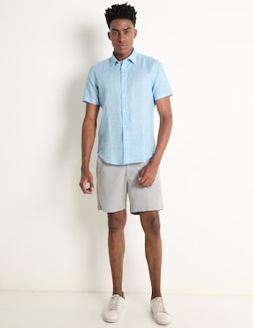 Camisa casual Scappino de algodón manga corta para hombre