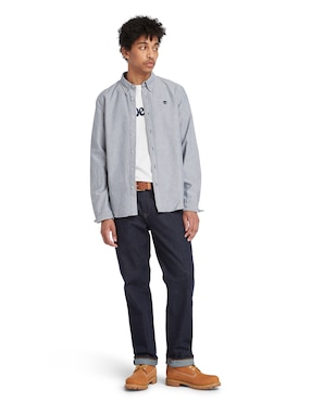 Camisa casual Timberland de algodón manga larga para hombre
