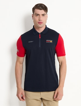 Playera Tipo Polo Scappino Oracle Red Bull Racing Para Hombre