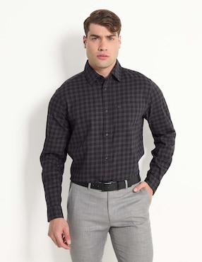 Camisa Casual Calvin Klein De Algodón Manga Larga Para Hombre