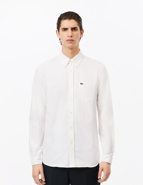 Camisa Casual Lacoste De Algodón Manga Larga Para Hombre