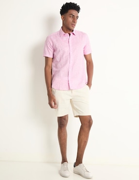 Camisa casual Scappino de algodón manga corta para hombre