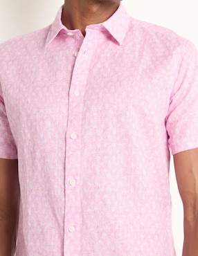 Camisa casual Scappino de algodón manga corta para hombre