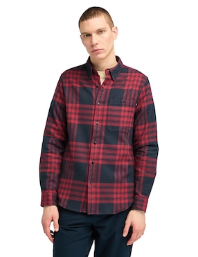 Camisa Casual Timberland De Algodón Manga Larga Para Hombre