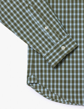 Camisa casual Lacoste de algodón manga larga para hombre