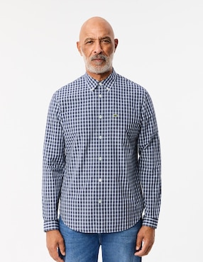 Camisa Casual Lacoste De Algodón Manga Larga Para Hombre