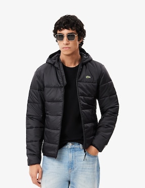 Chamarra Acolchada Lacoste Impermeable Con Capucha Para Hombre