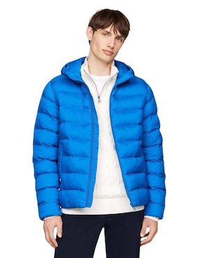 Chamarra Acolchada Tommy Hilfiger Impermeable Para Hombre