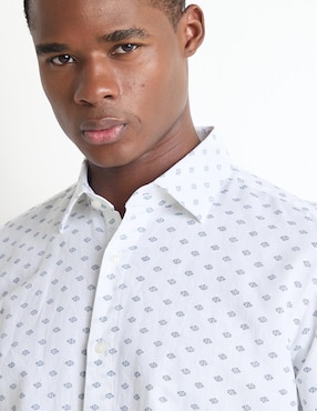 Camisa casual Hugo de algodón manga larga para hombre