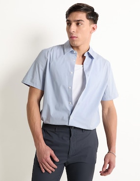 Camisa Casual Calvin Klein De Algodón Manga Corta Para Hombre