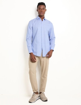 Camisa casual Hugo de algodón manga larga para hombre