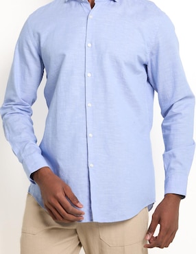 Camisa casual Hugo de algodón manga larga para hombre