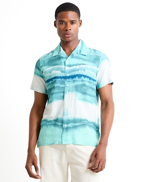 Camisa casual Perry Ellis manga corta para hombre