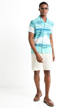 Camisa casual Perry Ellis manga corta para hombre