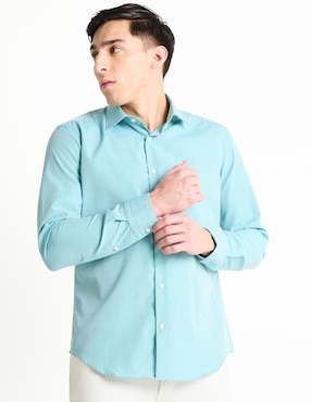 Camisa de vestir Scappino de algodón manga larga para hombre