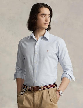 Camisa casual Polo Ralph Lauren de algodón manga larga para hombre