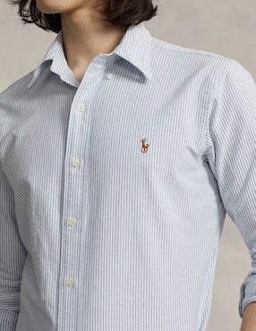 Camisa casual Polo Ralph Lauren de algodón manga larga para hombre