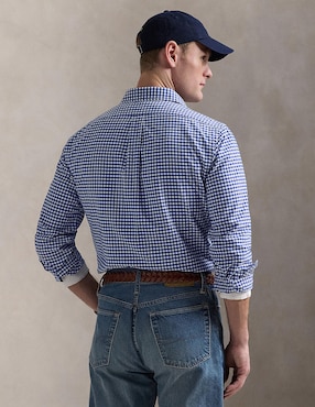 Camisa casual Polo Ralph Lauren de algodón manga larga para hombre