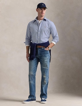 Camisa casual Polo Ralph Lauren de algodón manga larga para hombre