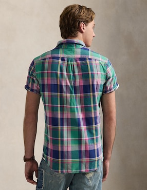 Camisa casual Polo Ralph Lauren de algodón manga corta para hombre