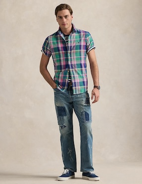 Camisa casual Polo Ralph Lauren de algodón manga corta para hombre