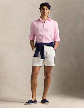 Camisa casual Polo Ralph Lauren de algodón manga larga para hombre