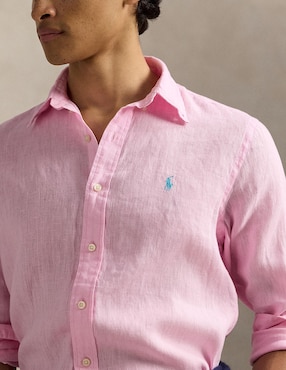 Camisa casual Polo Ralph Lauren de algodón manga larga para hombre