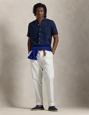 Camisa casual Polo Ralph Lauren de algodón manga corta para hombre