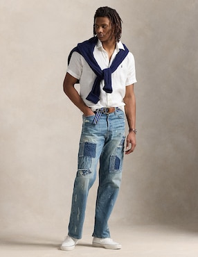 Camisa casual Polo Ralph Lauren de algodón manga corta para hombre
