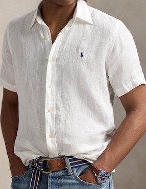 Camisa casual Polo Ralph Lauren de algodón manga corta para hombre