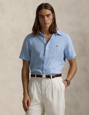 Camisa casual Polo Ralph Lauren de algodón manga corta para hombre