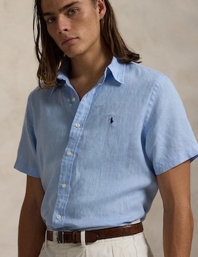 Camisa casual Polo Ralph Lauren de algodón manga corta para hombre