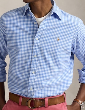 Camisa casual Polo Ralph Lauren de algodón manga larga para hombre