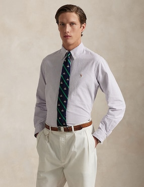 Camisa casual Polo Ralph Lauren de algodón manga larga para hombre
